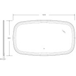 Зеркало Cezares Molveno 140 CZR-SPC-MOLVENO-1400-800-MOV с подсветкой с сенсорным выключателем и датчиком движения