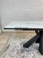 Кухонный раздвижной стол "Спайдер", итальянский мрамор