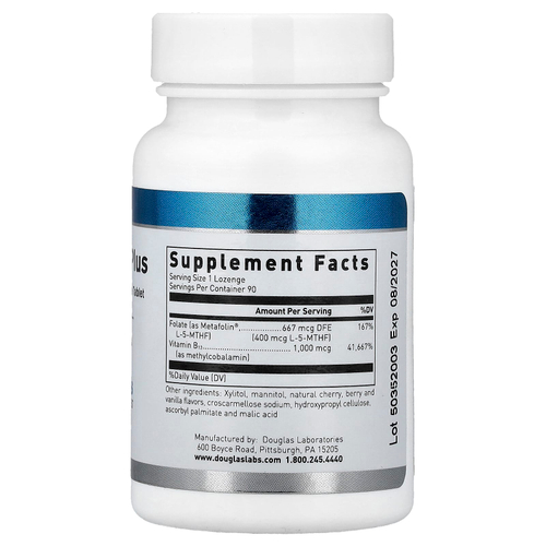 Douglas Laboratories, Methyl B12 Plus, 90 пастилок