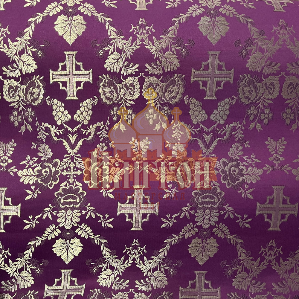 Парча "Февронья" фиолетовая с серебром