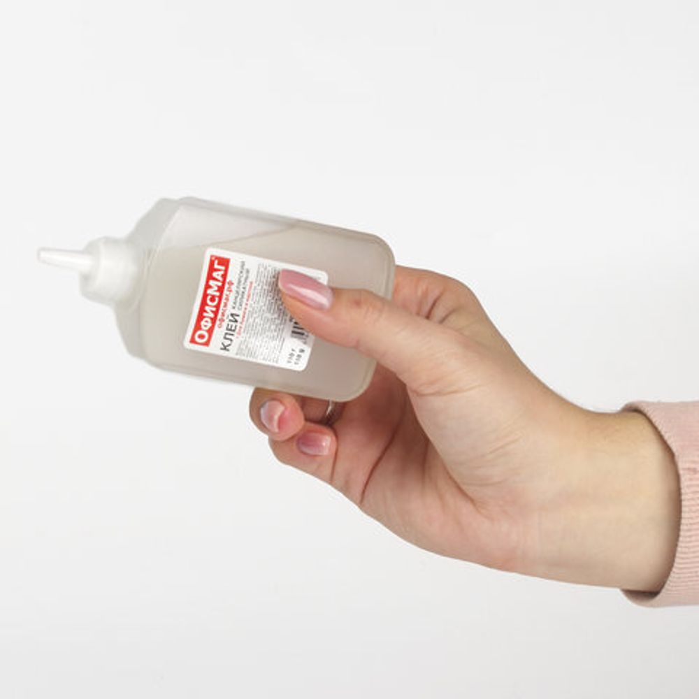 Клей канцелярский силикатный ОФИСМАГ (для бумаги, картона) 110 г, 224600