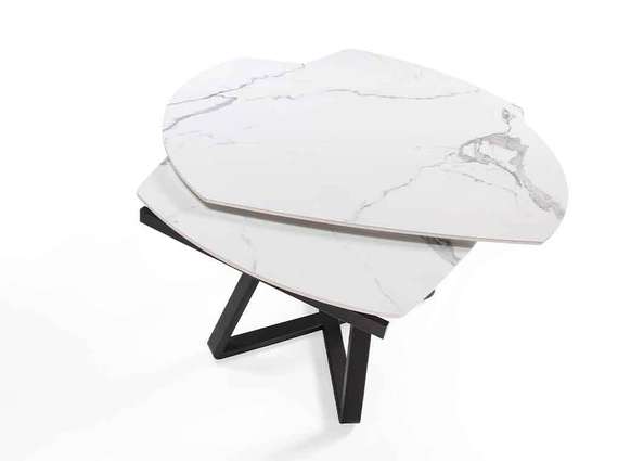 Обеденный стол D2055BB /1096 из керамики и черной стали