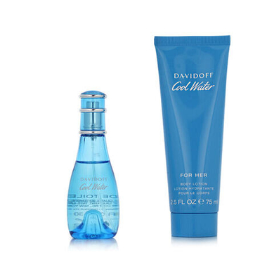 Женский парфюмерный набор Davidoff Cool Water с лосьоном для тела и туалетной водой 2 предмета