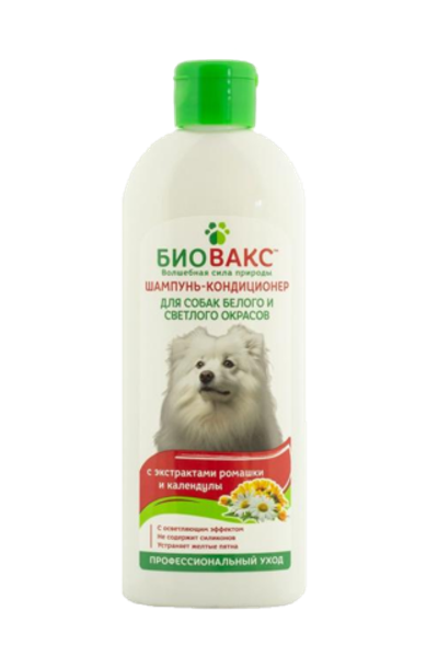 БиоВакс Шампунь для собак с белой шерстью 350мл.