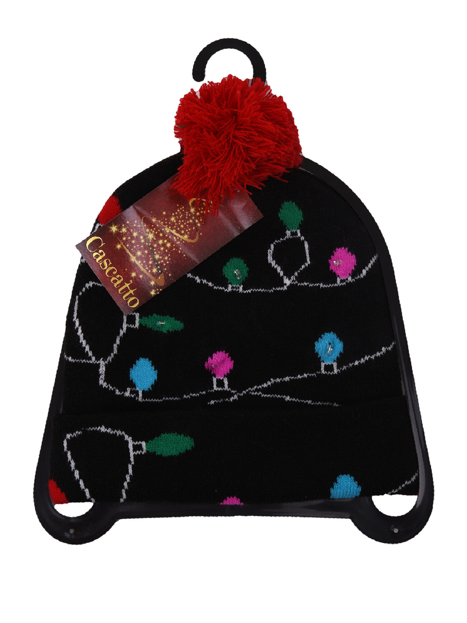 Шапка новогодняя со светодиодными лампочками