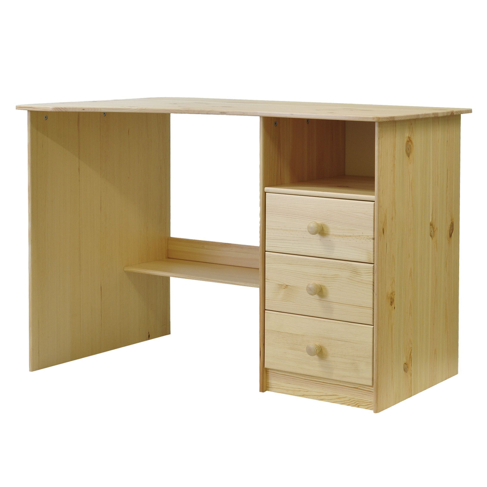 Стол письменный, компьютерный Корнер из сосны, лакированный