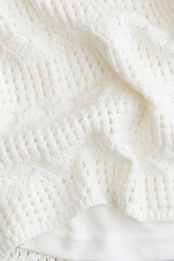 H&M Платье вязка крючком, белый