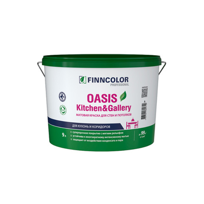 FINNCOLOR Oasis Kitchen&Gallery 7 Краска для cтен и потолков база A 9л