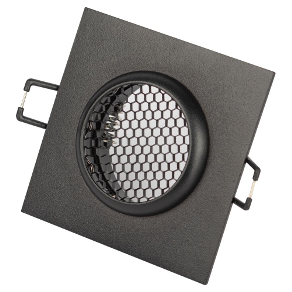 Светильник встраиваемый алюминиевый ЭРА KL110 BK под лампу MR16 GU5.3 черный матовый