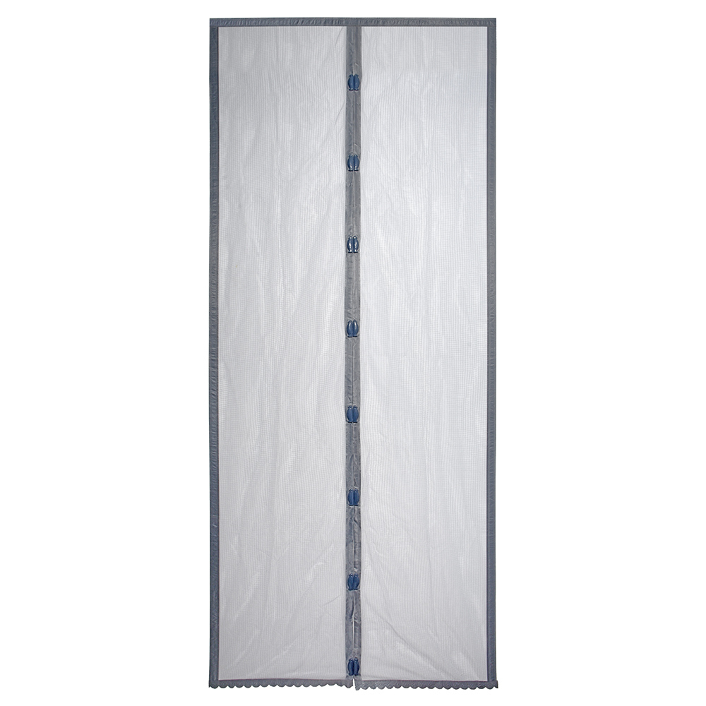 СЕТКА-ШТОРА HELP НА ДВЕРЬ ПРОТИВОМОСКИТНАЯ С МАГНИТ/КРЕПЕЖОМ 45Х210СМ 2ШТ 80004