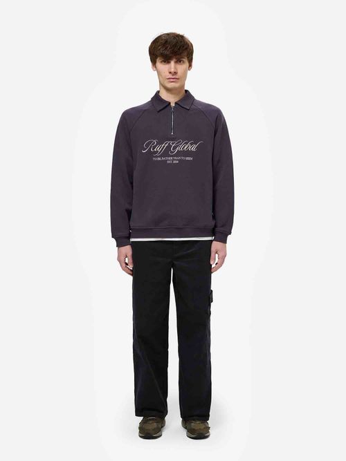 Толстовка RUFF Global Half Zip темно-фиолетовая