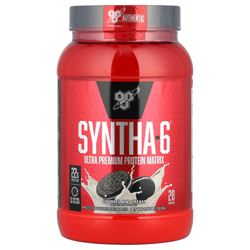 BSN, Syntha-6®, протеиновая матрица ультрапремиального качества, печенье и сливки, 1,32 кг (2,91 фунта)