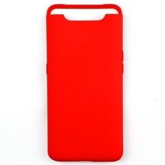 Силиконовый чехол Mat TPU матовый для Samsung Galaxy A90 (Красный)
