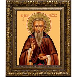 Давид Гареджийский преподобный. Икона на холсте.