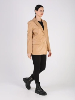 Кожаная куртка демисезонная блейзер