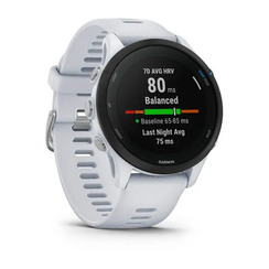 Умные часы Garmin Forerunner 255 Music Whitestone 010-02641-31 с белым ремешком