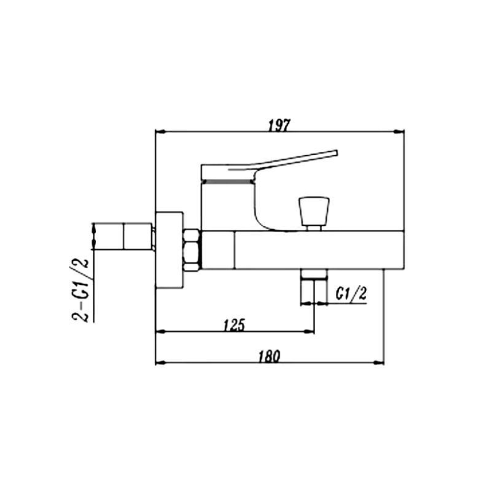 Смеситель для ванны Oute T111 T11102