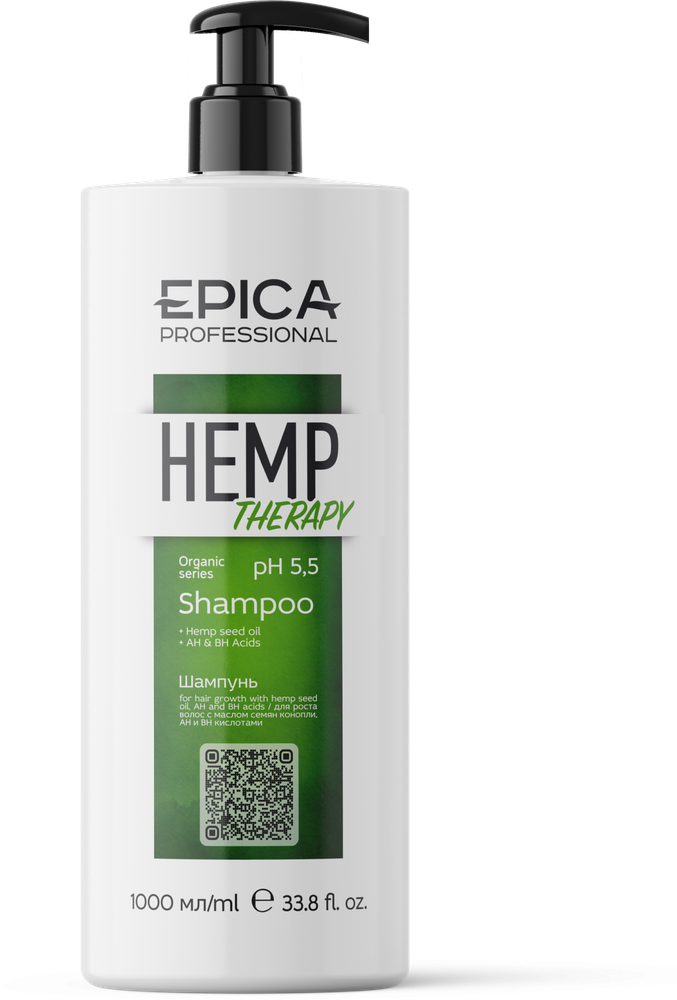 Шампунь EPICA Professional Hemp therapy ORGANIC для роста волос 1000мл