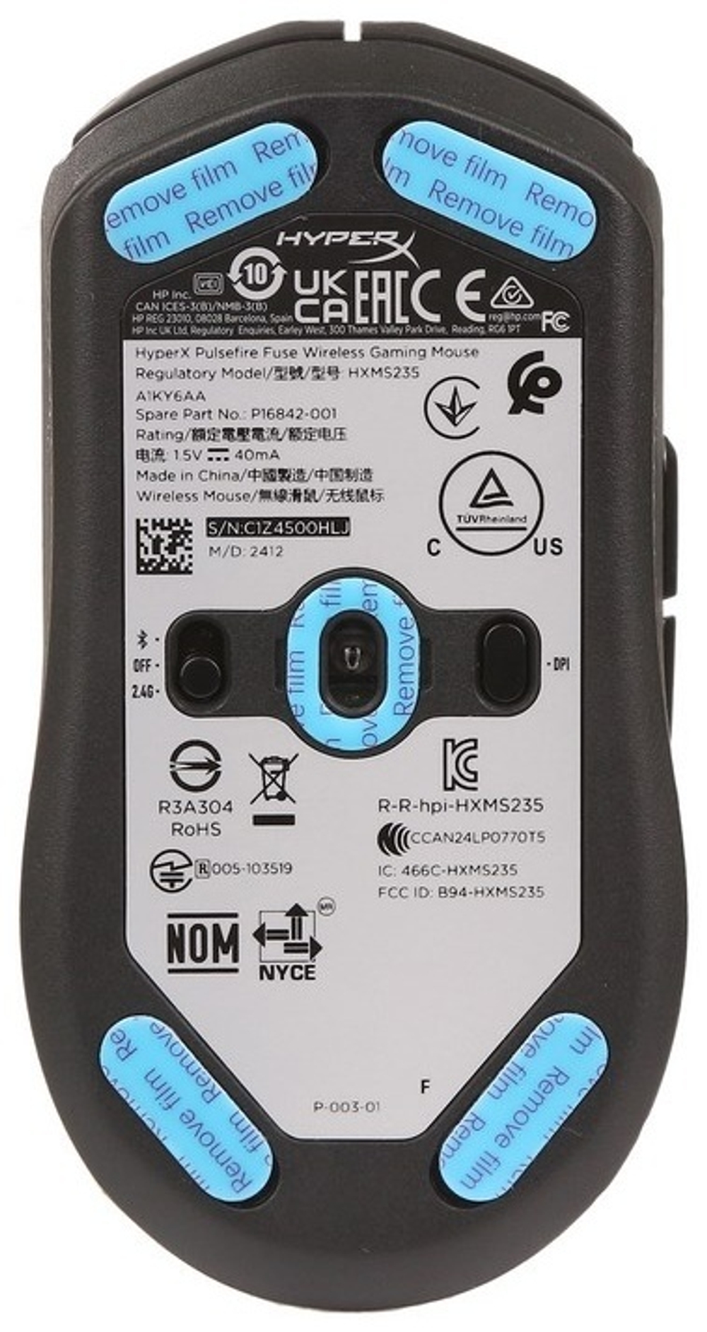 Мышь HyperX Pulsefire Fuse Wireless A1KY6AA черный