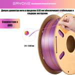 Пластик Eryone Silk PLA Tri-Color 1.75mm, 1KG/roll Red & Purple & Gold