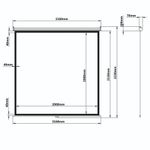 Экран проекционный настенный (200х200 см), матовый, 1:1, BRAUBERG "WALL", 236727