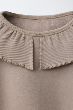 ZARA ТОЛСТОВКА В РУБЧИК С ВОРОТНИКОМ «КЛОДИН», КАМЕННО-СЕРЫЙ