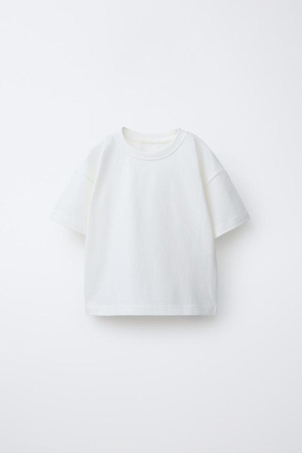 ZARA НАБОР ИЗ ТРЕХ ОДНОТОННЫХ ФУТБОЛОК, СВЕТЛО-КОРИЧНЕВЫЙ