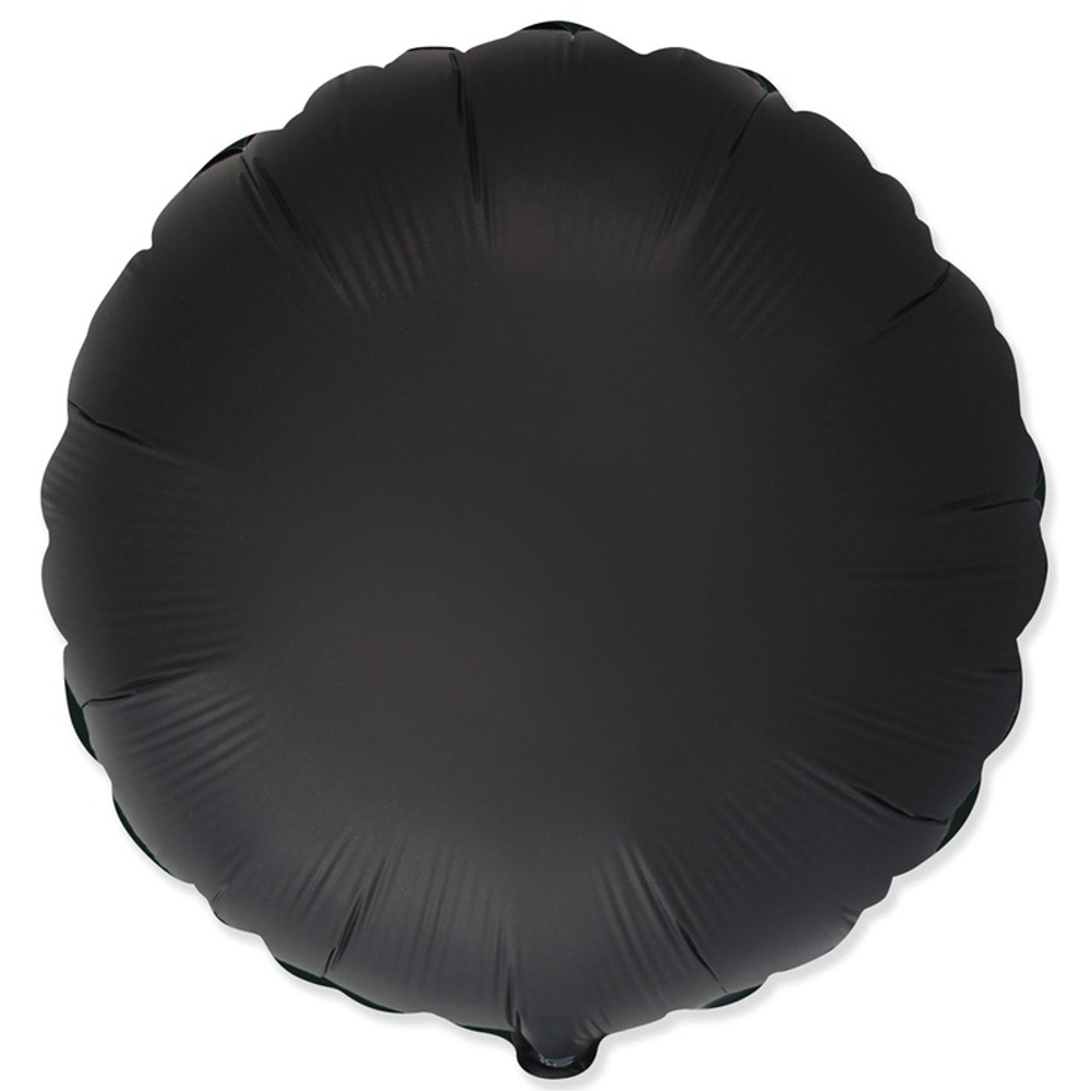 Шар фольгированный Круг 46 см (Черный)