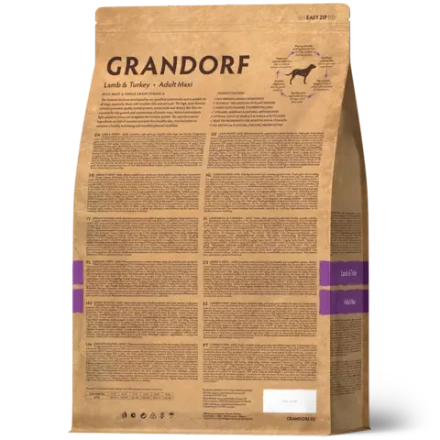 Grandorf Lamb & Turkey, Adult Maxi для крупных пород (Ягнёнок с индейкой)