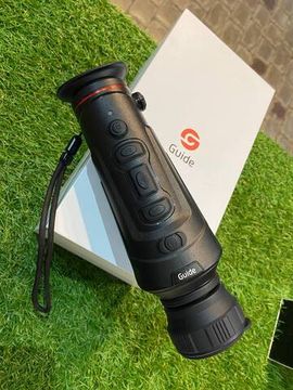 Тепловизионный монокуляр Guide TrackIR Pro 50 матрица 640х480 17μm, NETD ≤50mk, ø50мм, зум х2.9-х23.2, поле° 8.7x6.6, дисплей LCOS 1280x960, частота 50 Гц, обнаружение до 2000м, батарея встроенная до 4.5ч, WiFi, видеозапись, память 16 Гб, IP66, 560г