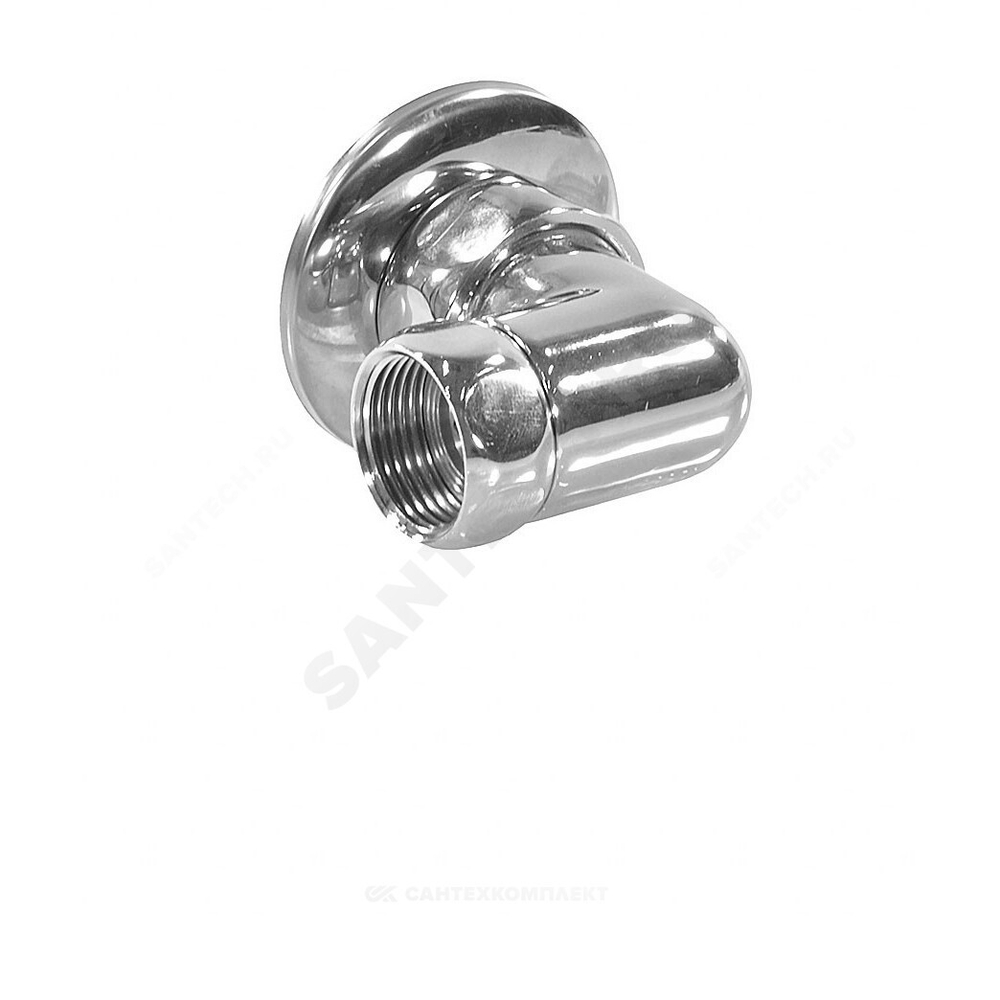 Соединитель для полотенцесушителя латунь Ду 20 3/4"x3/4" нак/гайка/НР угловой хром 0003-11 RCN