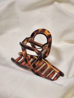 Краб для волос 8 см, глянцевый, черепаховый, MONTE VITA, 457008