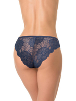 Трусики-бразилиана с задней частью из кружева (Размер: XL) (Цвет: черный)