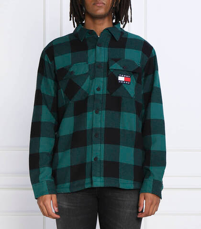 утепленная рубашка Tommy Jeans - зеленый(DM0DM15132)