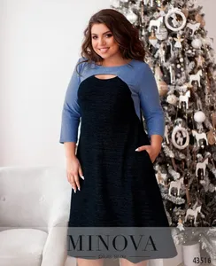 Платье 19-37-сине-голубой Minova