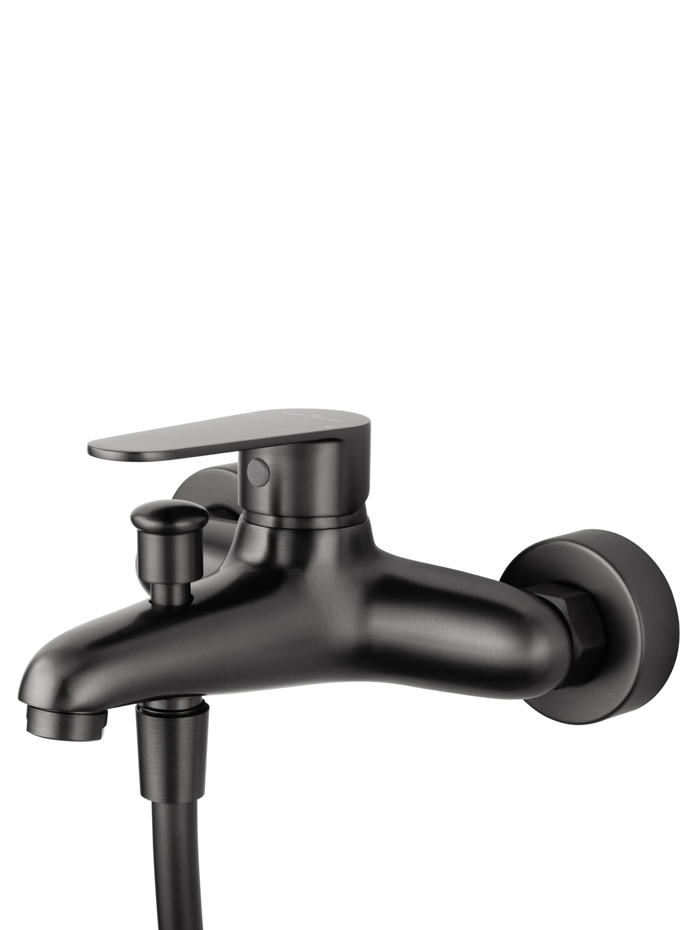 Смеситель для ванны с душевым гарнитуром WONZON & WOGHAND ALFA, Темный графит (WW-AE3205-BGG)