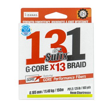 Леска плетеная SUFIX 131 ярко-зеленый 150 м 0.185 мм 11,4 кг