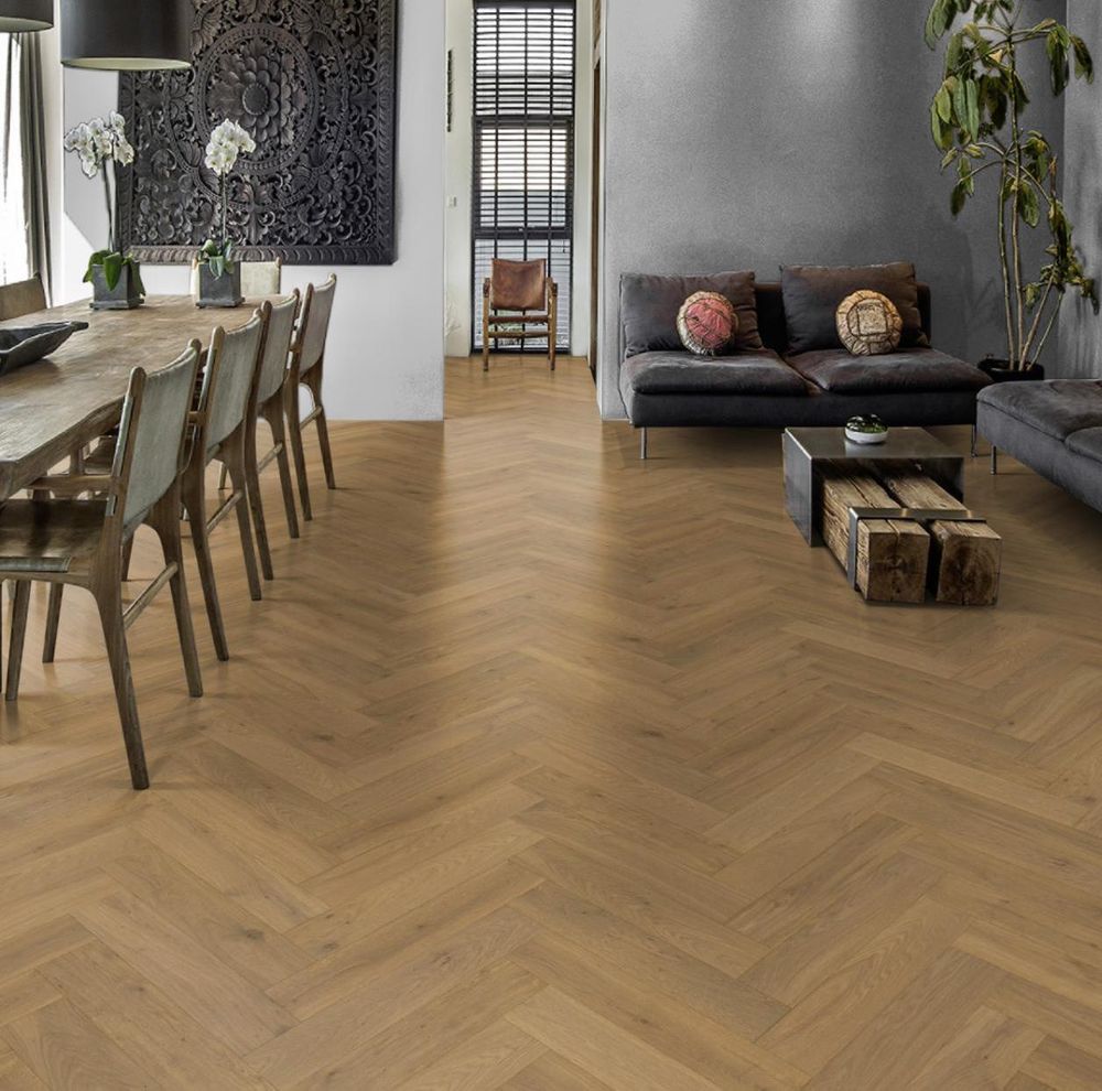 Инженерная доска Kahrs Дуб CD, Серое масло Grey oil