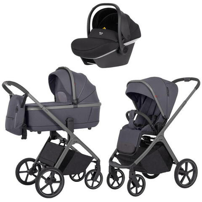 Коляска Carrello Vector CRL-6550 Nova DK791 Grey Line с базой Isofix 3 в 1 Landscape Grey