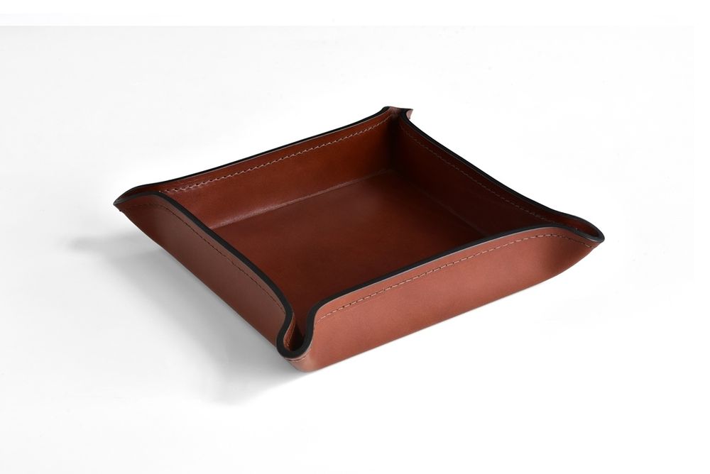 Лоток большой BUVARDO LUX из кожи Full Grain Toscana Tan