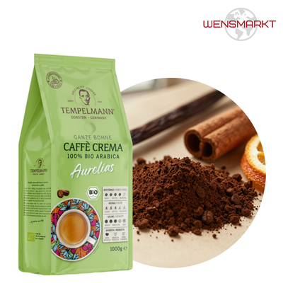 Кофе зерно Tempelmann Aurelias Crema arabica BIO 1000 гр (Германия)