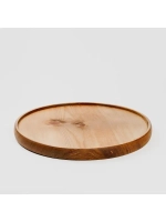 Деревянная менажница поднос круглая из кедра