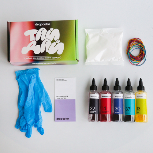 Тай-дай сет в бутылочках 5 цветов №7