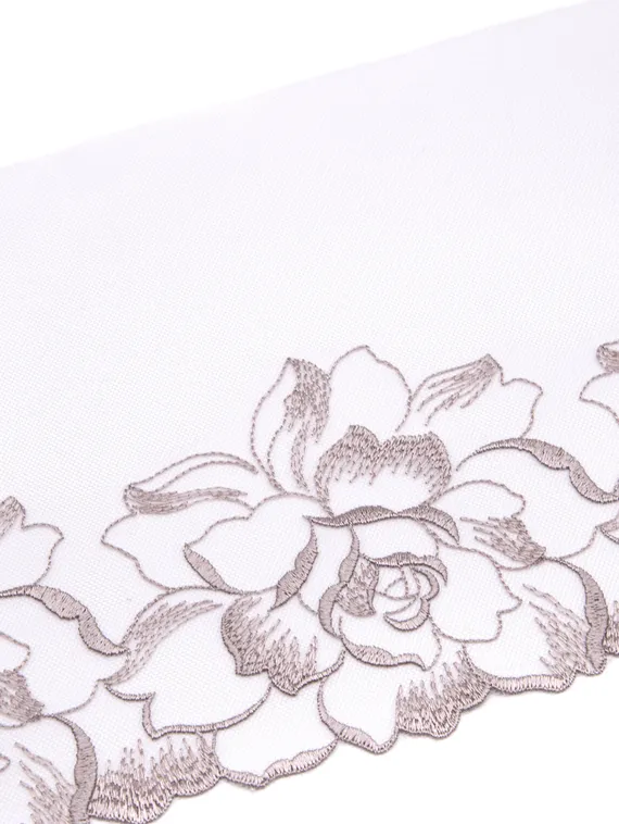 05-111 ОПТ Вышивка на неэл. сетке 21 см, Rose, кофейная роза/бронза