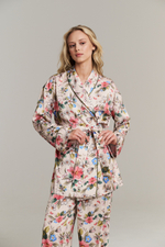 Пижамная блуза-кимоно с шалькой