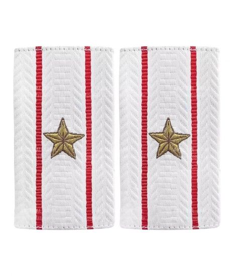 Фальшпогоны вышит. "Полиция МВД" нов\обр белые (Майор)