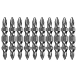 Бита двухсторонняя, PH2-PH1 х 45 мм, сталь S2, 10 шт. Denzel