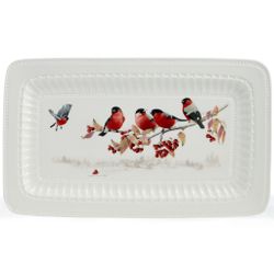 БЛЮДО LEFARD "ЛЕСНАЯ СКАЗКА" 35,5 СМ ПРЯМОУГ. СНЕГИРИ (КОР=12ШТ.)