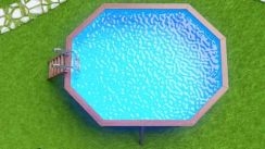 Морозоустойчивый сборный бассейн 550 х 370 см "Енисей" овальный