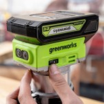 Фрезер кромочный аккумуляторный GREENWORKS  G24RO 24V, АКБ 2Ач и ЗУ 3502507CUA